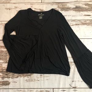 Wrap Top with bell sleeve